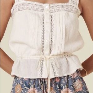 SPELL Jolene Lace Cami on Antique White Size M